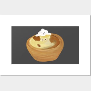 Cute Dog Egg Tart Posters and Art